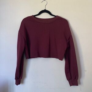 Burgundy crop top